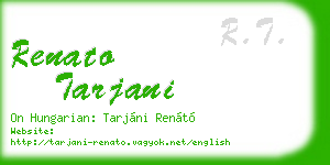 renato tarjani business card